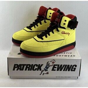 PATRICK EWING ATHLETICS 33 HI ORION Yellow Black Basketball Shoes Size 1